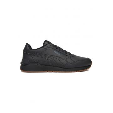 Tenisi barbati -  piele naturala - negru - interior textil