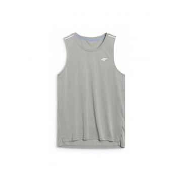 Tricou Alergare Barbati -  Gri - Regular Fit - Reflectorizant - Poliester Durabil - Ventilatie Optimizata - Gri