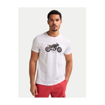 Tricou barbati  alb - bumbac