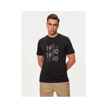 Tricou barbati  material natural - Negru