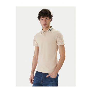 Tricou barbati  slim fit bej - Bej