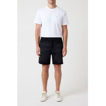 Bermude din denim cu snur de ajustare - Negru stins