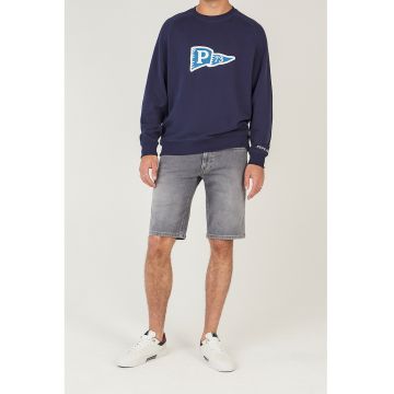 Bermude slim-fit din denim Gymdigo - Gri melange