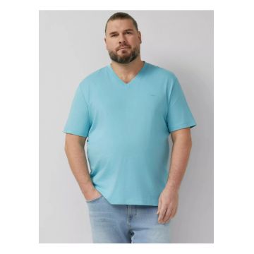 Big Sizes Tricou barbati big sizes cu anchior - din bumbac - Regular fit - Albastru deschis