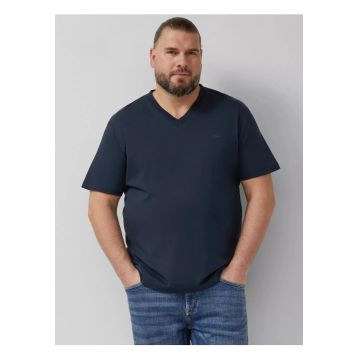 Big Sizes Tricou barbati big sizes cu anchior - din bumbac - Regular fit - Bleumarin inchis