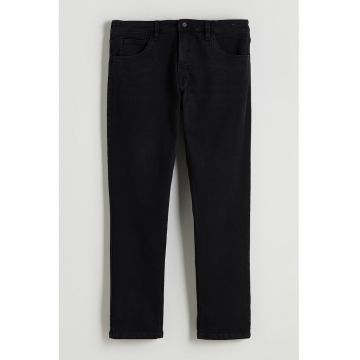 Blugi slim fit cu talie medie - Negru