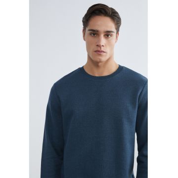 Bluza de trening cu decolteu la baza gatului Classic - Bleumarin