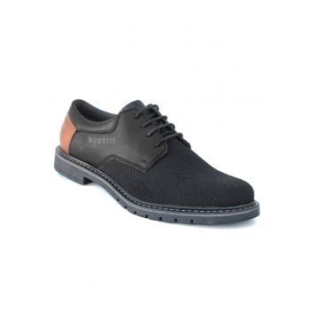 Bugatti pantofi eleganți negri cu șireturi pentru bărbați 335-AVE01-6950-1010 07724