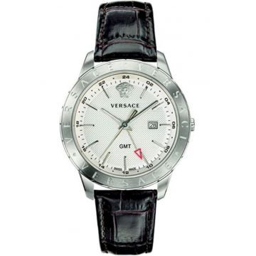 Ceas barbatesc elegant  43 mm - Argintiu/Negru