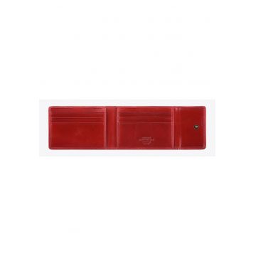 Etui pentru carduri -  Arizona - 2 compartimente - 6 locuri pentru carduri - rosu - 11x8cm