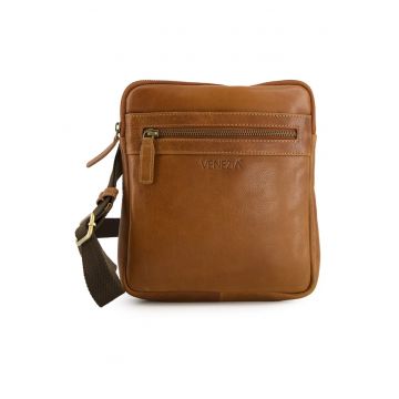 Geanta crossbody cu buzunar cu fermoar