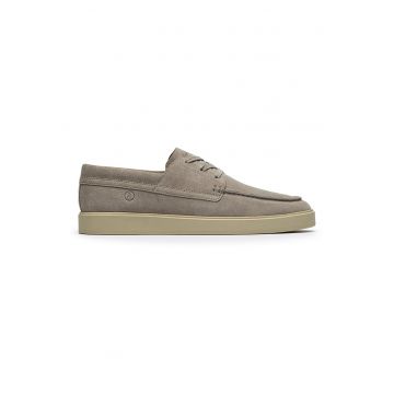 Mocasini de piele intoarsa Lockford - Grej