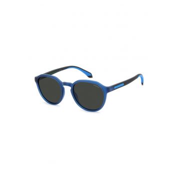 Ochelari de soare patrati cu lentile polarizate - Negru/Bleumarin
