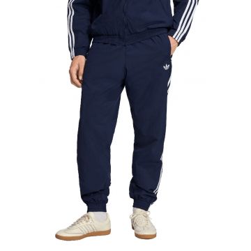 Pantaloni de trening cu benzi contrastante si terminatii cu fermoar Firebird - Alb/Albastru ultramarin