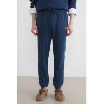 Pantaloni de trening cu text - Albastru petrol