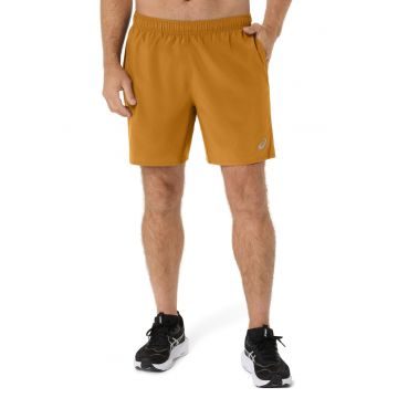 Pantaloni scurti cu buzunare si snur - pnetru alergare Core 7in - Ocru