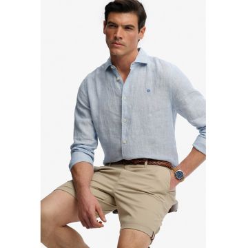 Pantaloni scurti cu model uni - Bej inchis