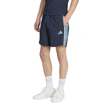 Pantaloni scurti cu snur si logo - Albastru inchis/Turcoaz