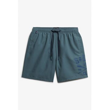Pantaloni scurti de baie cu buzunare - Albastru inchis/Albastru prafuit