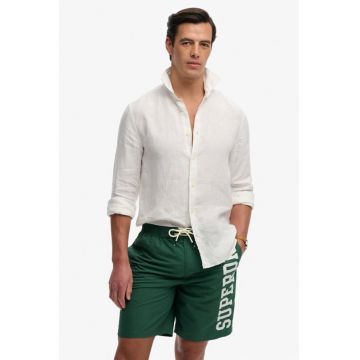 Pantaloni scurti de baie cu logo - Alb/Verde englez