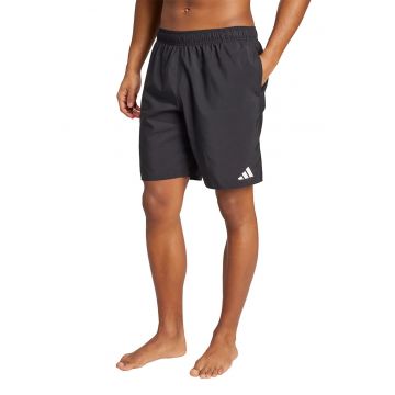 Pantaloni scurti de baie cu talie elastica - Alb/Negru