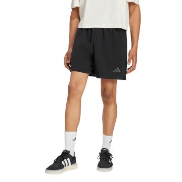 Pantaloni scurti relaxed fit din amestec de modal cu buzunare laterale - Negru
