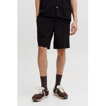 Pantaloni scurti texturati relaxed fit - Negru -