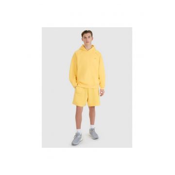 Pantaloni sport unisex  galben - bumbac 80% - croiala supradimensionata - fara captuseala