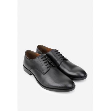 Pantofi barbati din piele naturala neagra