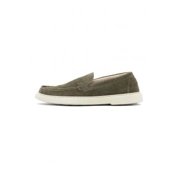Pantofi loafer din piele intoarsa Oisin - Kaki