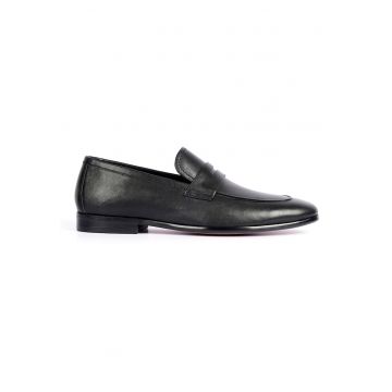 Pantofi loafer din piele naturala Giovanni - Negru