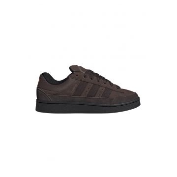 Pantofi sport Campus de piele intoarsa cu logo - Maro inchis/Negru
