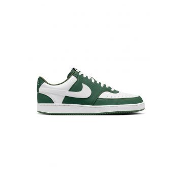 Pantofi sport Court Vision din piele ecologica - Alb/Verde