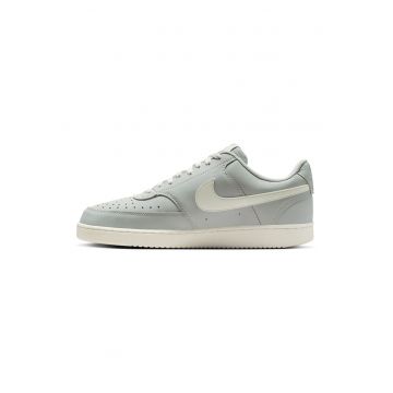 Pantofi sport Court Vision LO V2 din piele ecologica - Alb/Gri marmorat