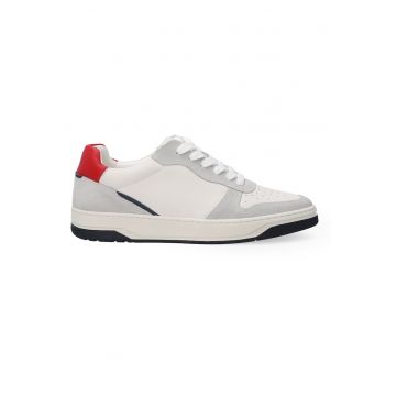 Pantofi sport de piele cu design colorblock