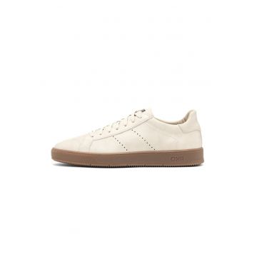 Pantofi sport din piele cu detalii perforate Clement - Alb fildes