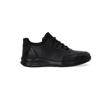 Pantofi sport din piele cu model uni