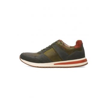 Pantofi sport din piele naturala si intoarsa