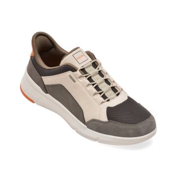 Pantofi sport GEOX gri, U659KA, din piele ecologica