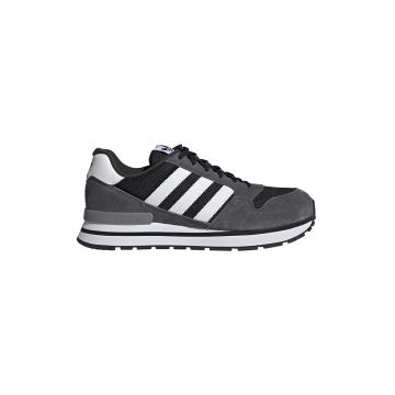 Pantofi sport ZX 500 RS cu garnituri de piele intoarsa - Gri deschis/Alb optic/Gri inchis