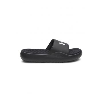 Papuci din piele ecologica cu brant moale Ignite Pro 8 - Negru/Alb optic
