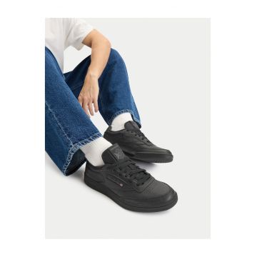 Tenisi barbati -  piele naturala - negru - confortabili