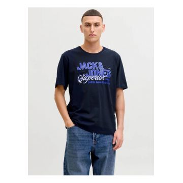 Tricou cu decolteu la baza gatului - barbati - Standard fit - Bleumarin inchis -