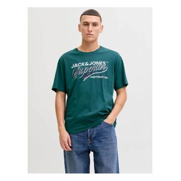 Tricou cu decolteu la baza gatului - barbati - Standard fit - Verde inchis -