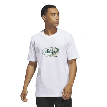 Tricou cu logo - Alb/Verde