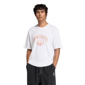 Tricou de bumbac cu imprimeu logo - Alb