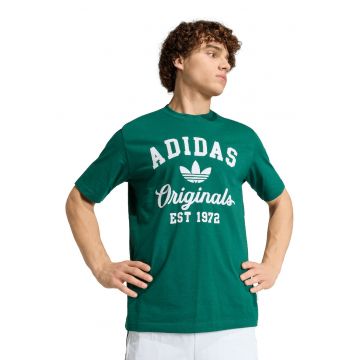 Tricou lejer din bumbac - Alb/Verde
