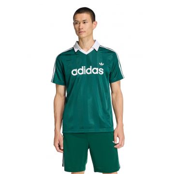 Tricou polo cu logo - Alb/Verde englez