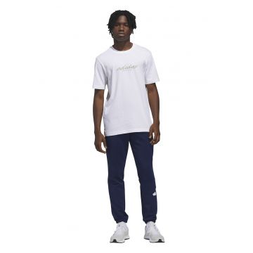 Tricou regular fit cu logo Color - Alb/Bej inchis