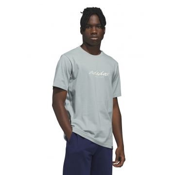 Tricou regular fit cu logo Color - Verde pal